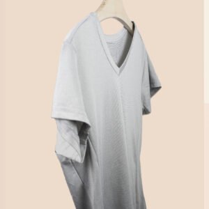 Playera Dama Cuello “V” – Gris Perla