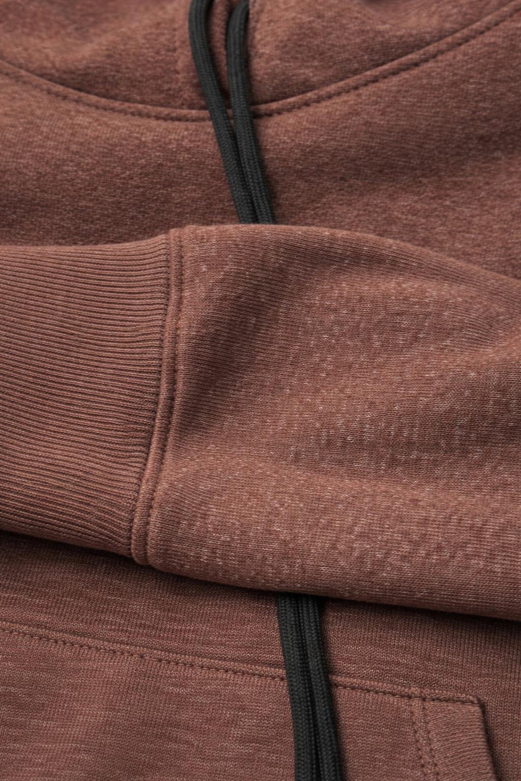 Sudadera Unisex Premium con Gorro – Café Jaspe - Image 3